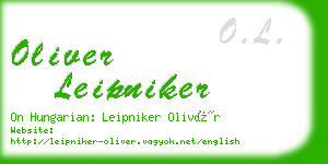 oliver leipniker business card